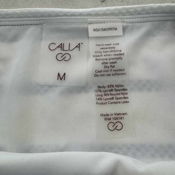 CALIA Women's Mid Rise Swim
Bottoms Ivory Blue stripe Size M NWT - Picture 8 of 11